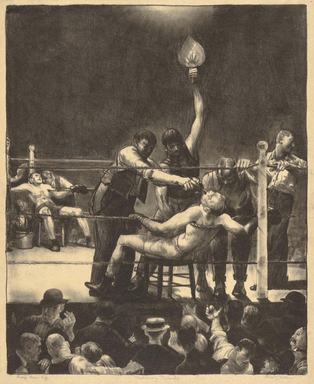 Between Rounds, Large, First Stone by George Bellows