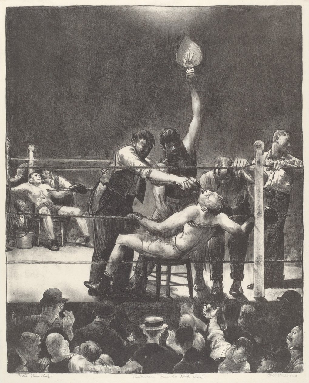 Between Rounds, small, second stone by George Bellows
