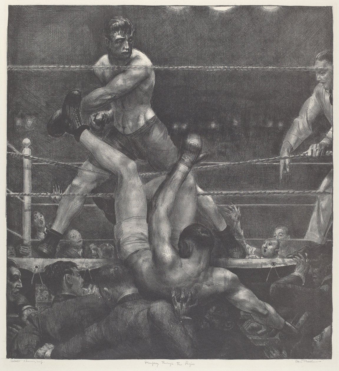 Dempsey through the Ropes by George Bellows