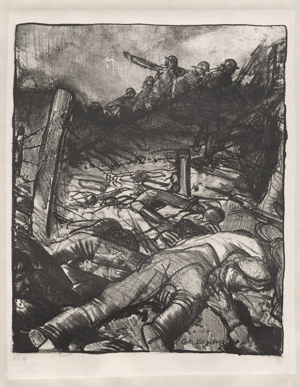 War Series: The Charge (Left Detail) by George Bellows