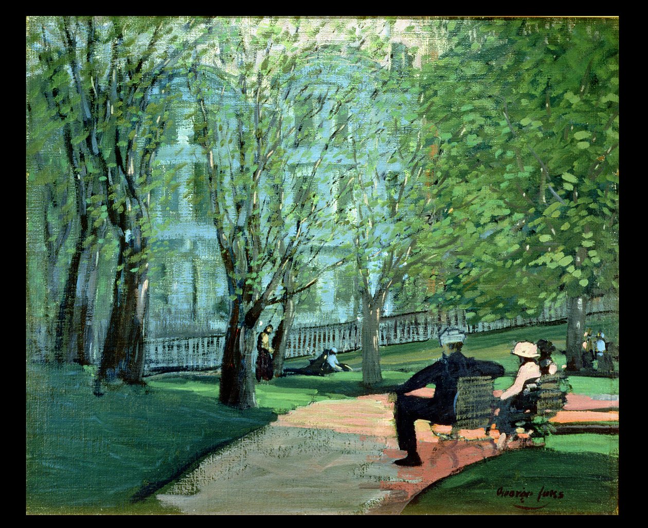 Summer Day, Boston Public Garden, c.1923 by George Benjamin Luks