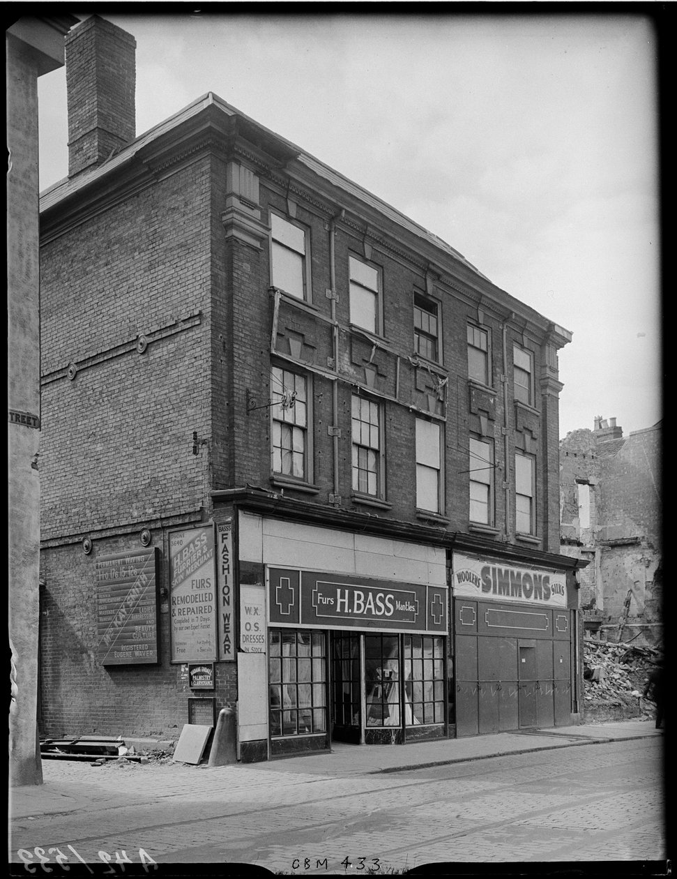 5-5A Fleet Street, Coventry, 1941 by George Bernard Mason