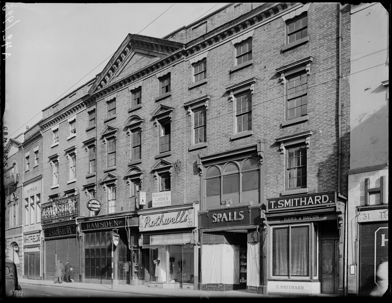 Devonshire House, 36 Corn Market, Derby, 1942 by George Bernard Mason