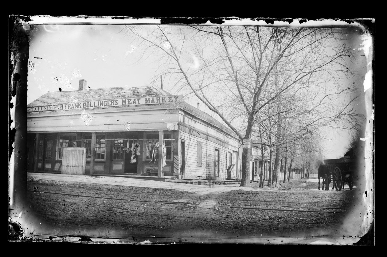 Frank Bollingers Meat Market, Flatbush, Brooklyn by George Bradford Brainerd