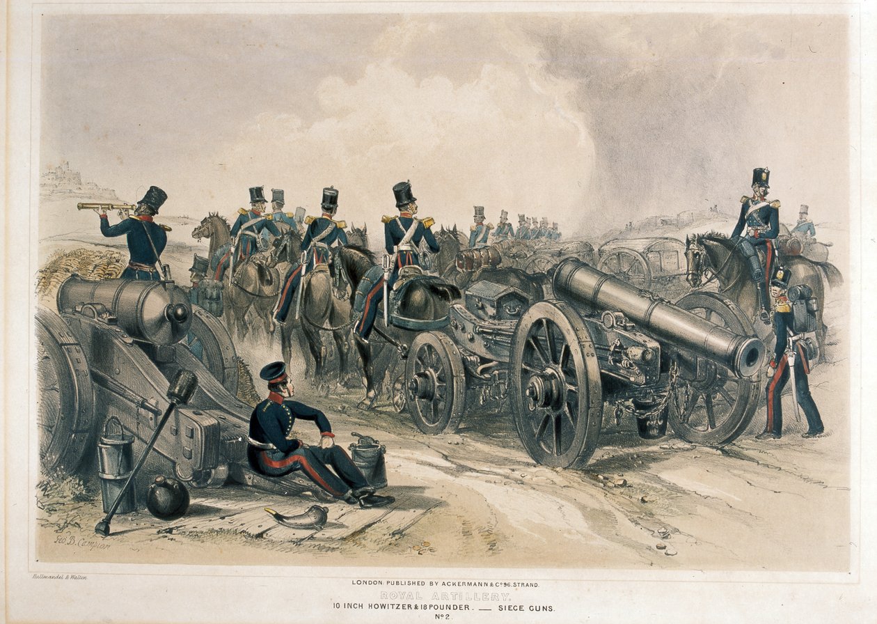 Royal Artillery, siege guns by George Bryant (after) Campion
