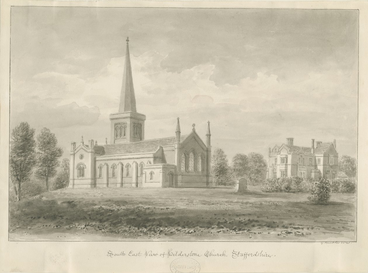 Hilderstone Church by George Buckler