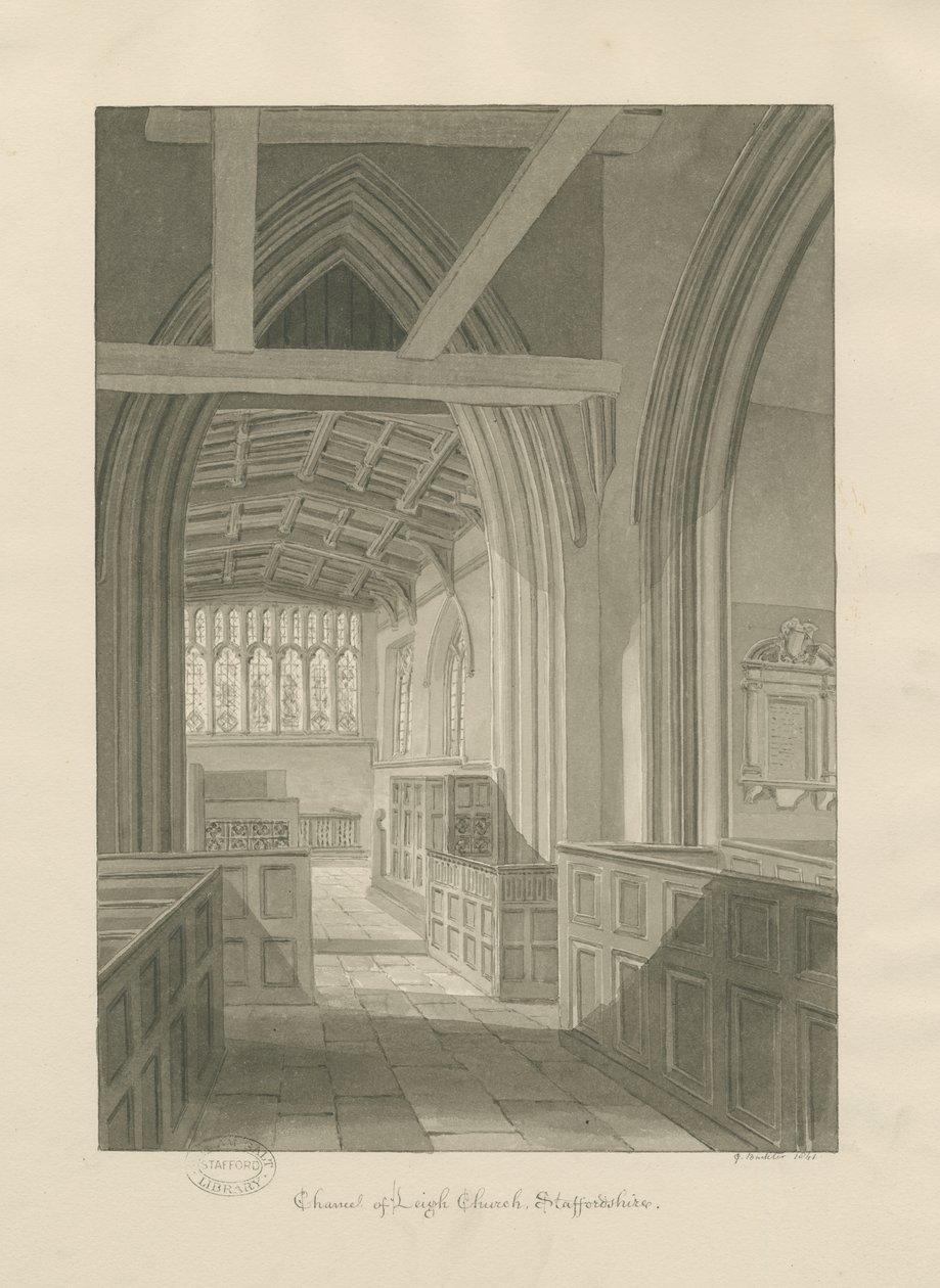 Interior of Leigh Church by George Buckler