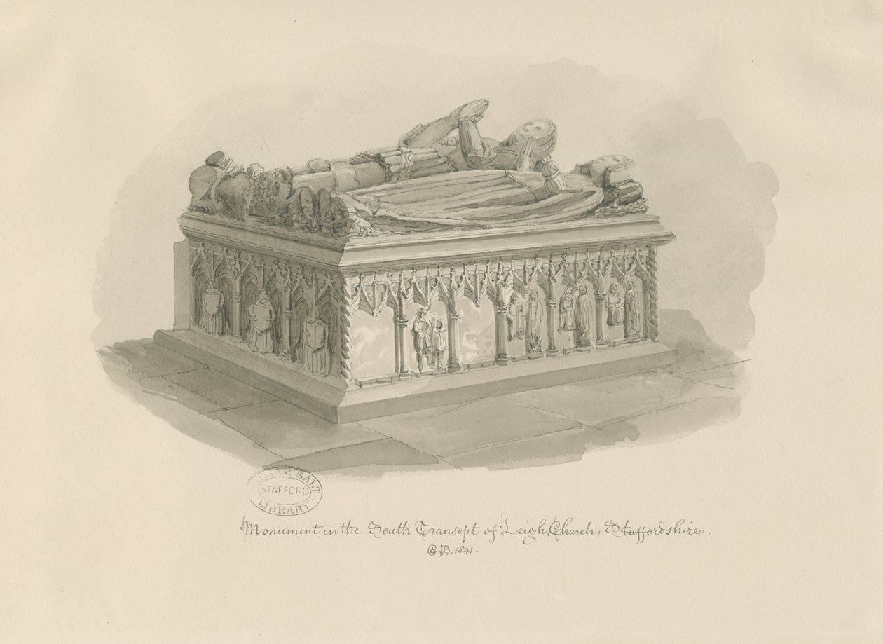 Leigh Church - Monument of Sir John Aston by George Buckler