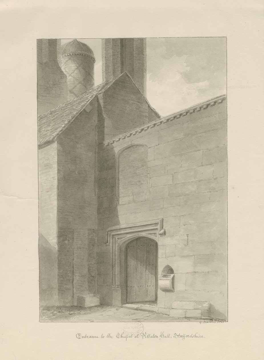 Pillaton Hall - Chapel Entrance by George Buckler