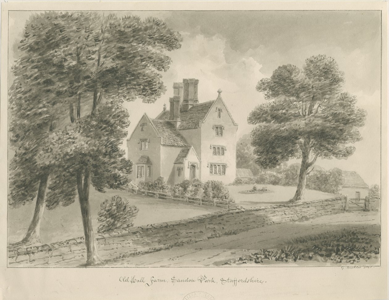 Old Hall Farm, Sandon by George Buckler