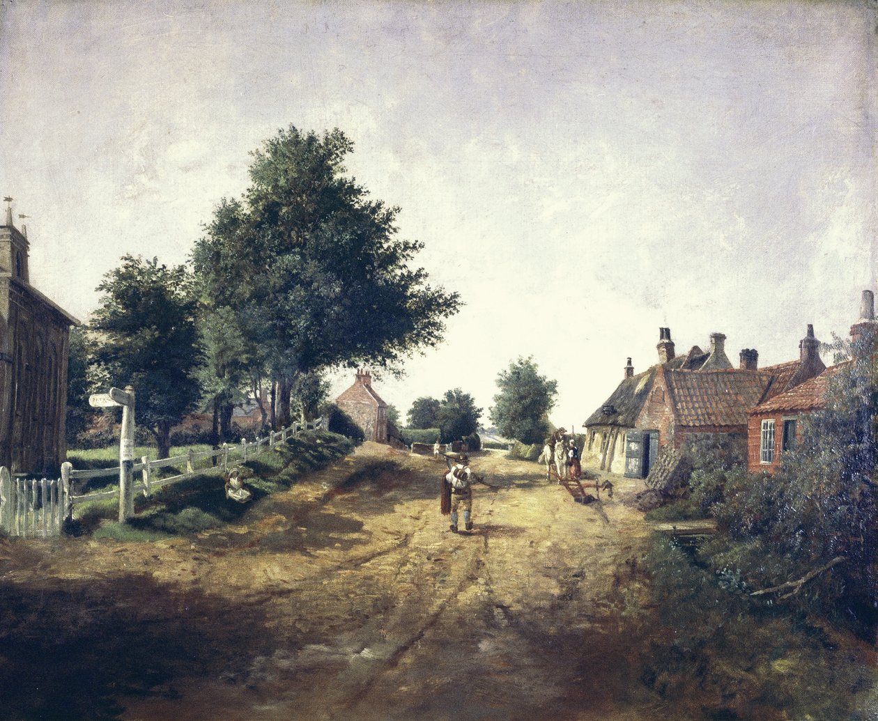 Hollym Village, Holderness, c.1885 by George Cammidge
