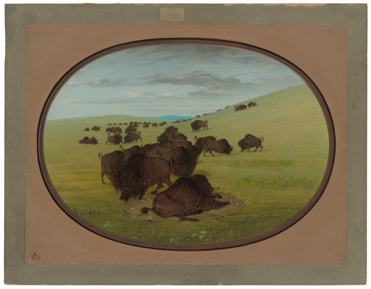 A Buffalo Wallow by George Catlin