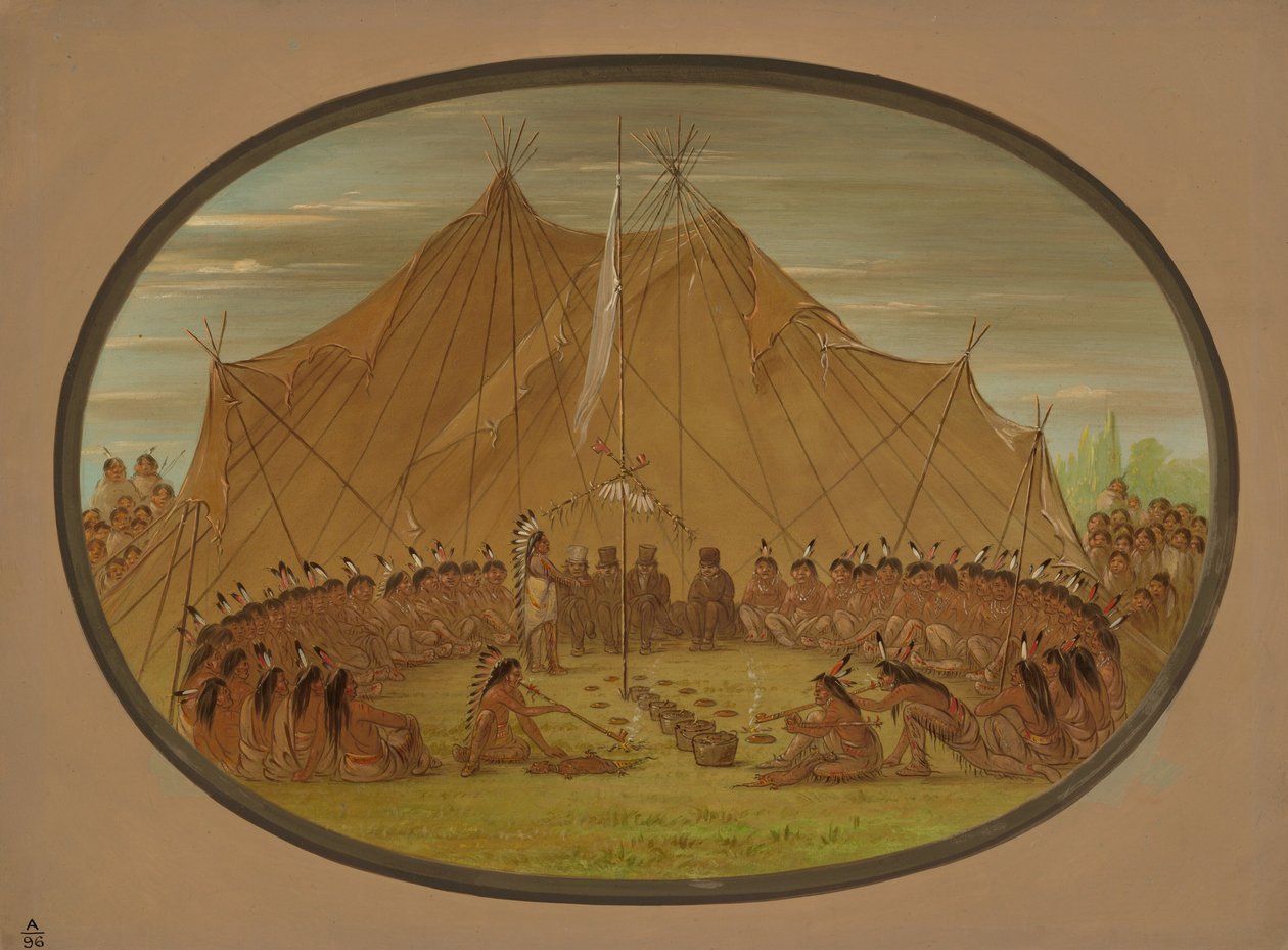 A Dog Feast - Sioux, 1861-1869 by George Catlin