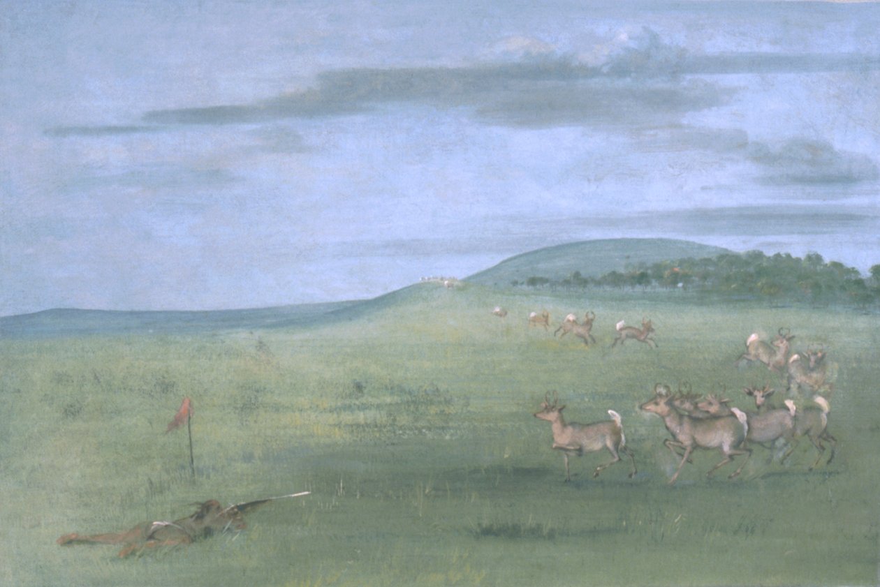 Antelope Shooting, Decoyed Up by George Catlin