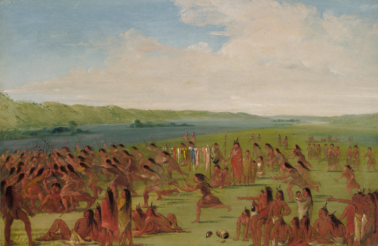 Ball-play of the Women, Prairie du Chien by George Catlin