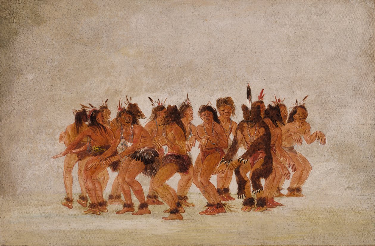 Bear Dance, Preparing for a Bear Hunt, 1835-1837 by George Catlin