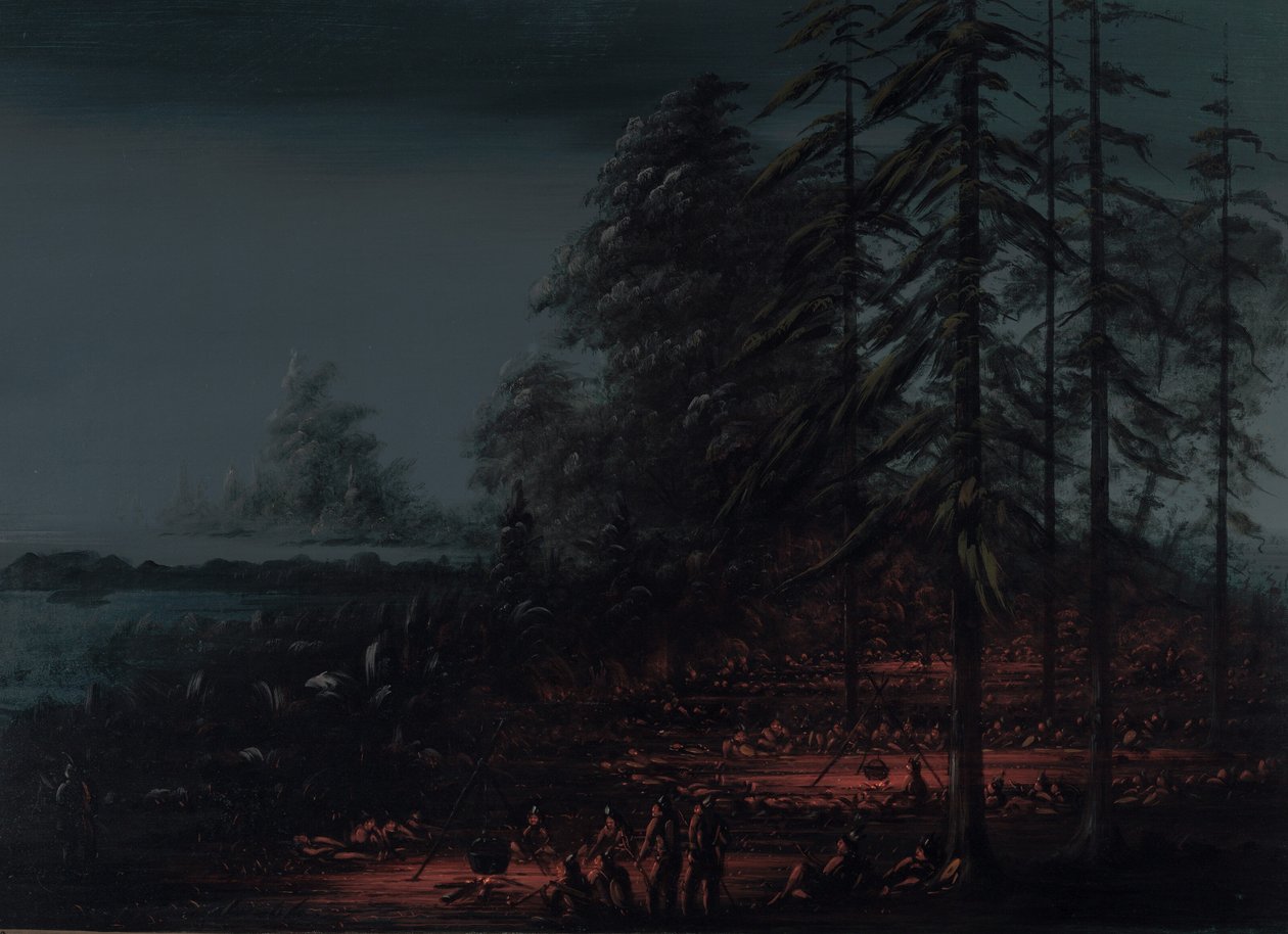 Bivouac of a Sioux War Party, 1861-1869 by George Catlin