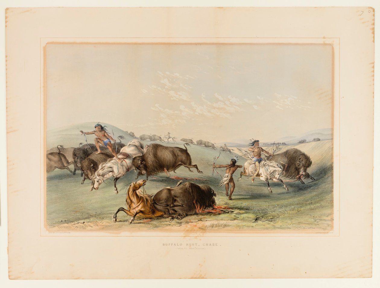 Buffalo Hunt, Chase No. 7 by George Catlin