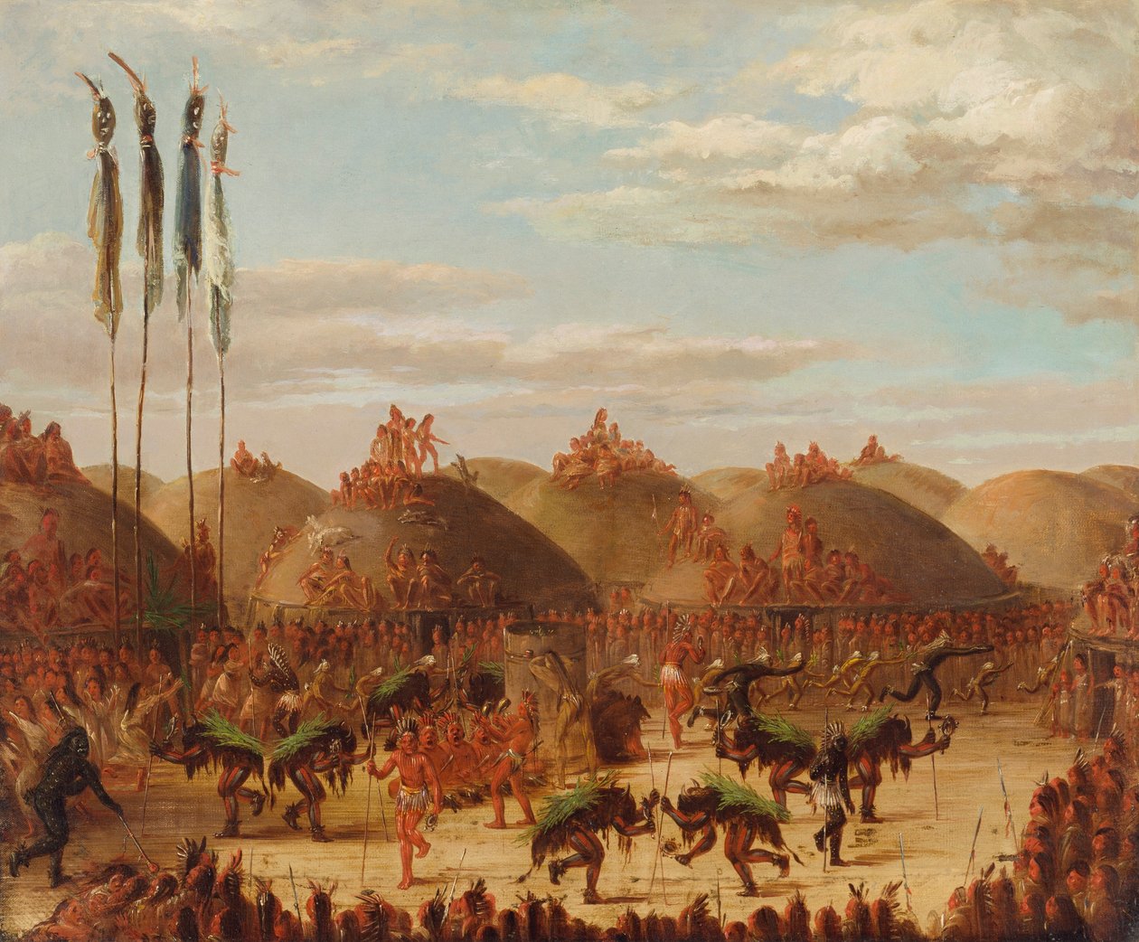 Bull Dance, Mandan O-kee-pa Ceremony by George Catlin