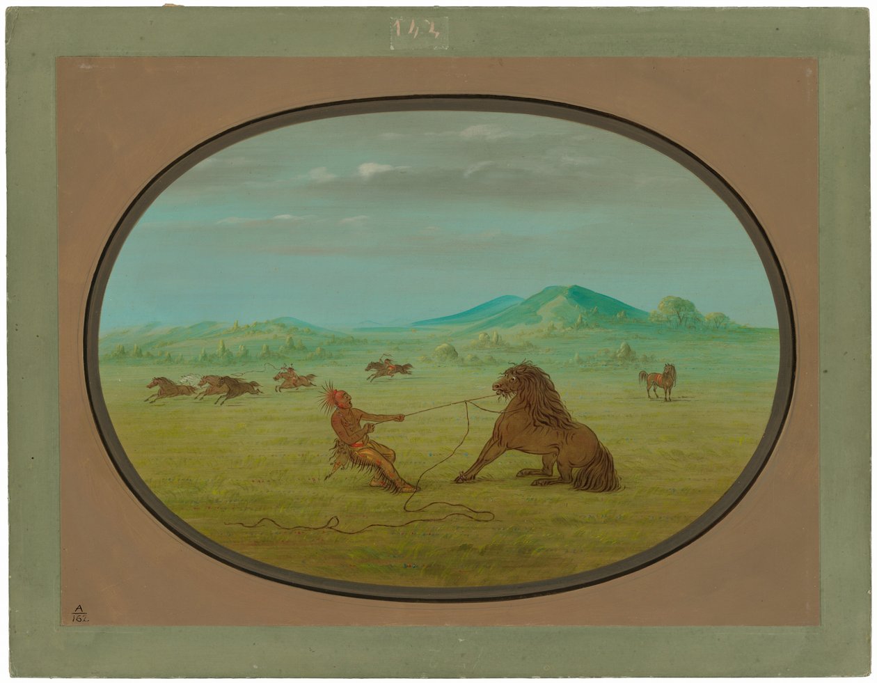 Catching Wild Horses - Pawnee by George Catlin