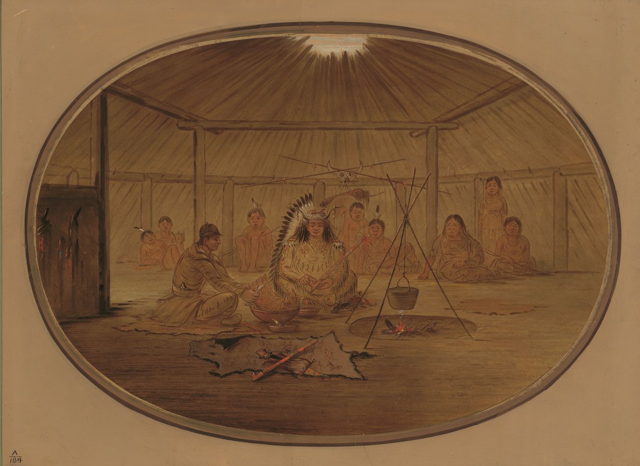 Catlin Feasted by the Mandan Chief, 1861-1869 by George Catlin