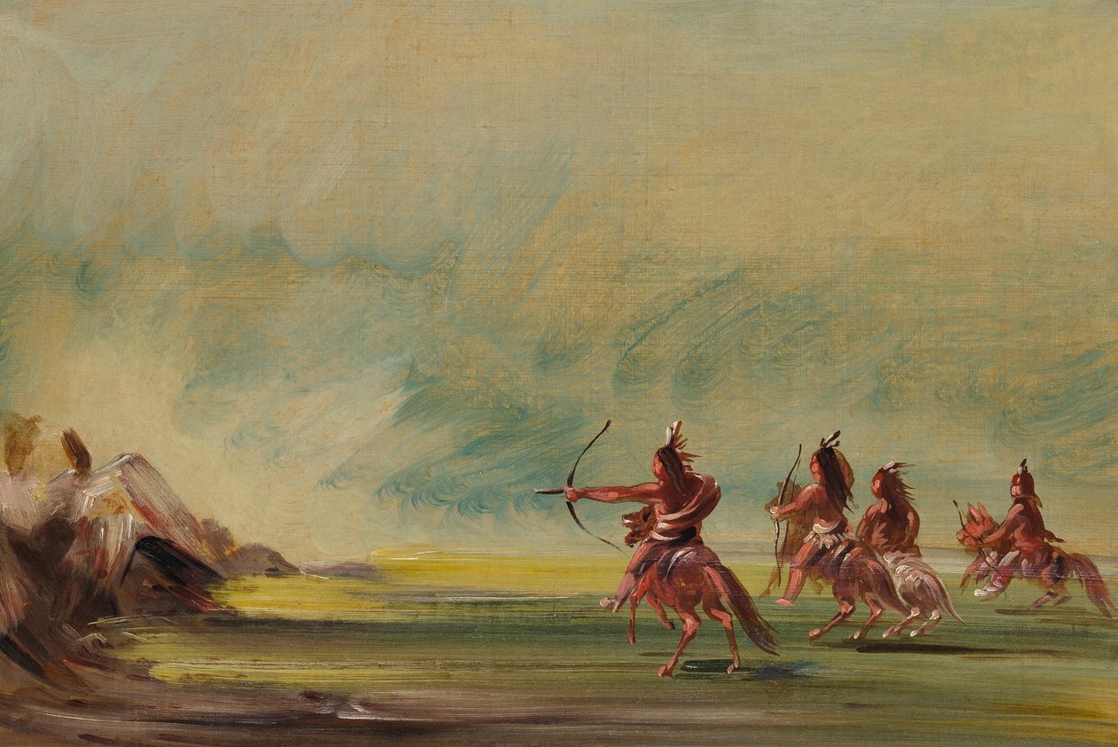 Comanche Giving Arrows to the Medicine Rock by George Catlin