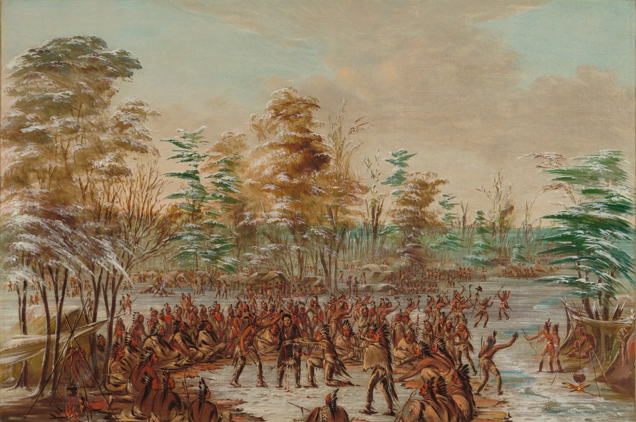 De Tonty Suing for Peace in the Iroquois Village. January 2, 1680, 1847-1848 by George Catlin