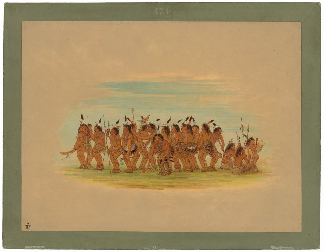 Dog Dance - Sioux by George Catlin