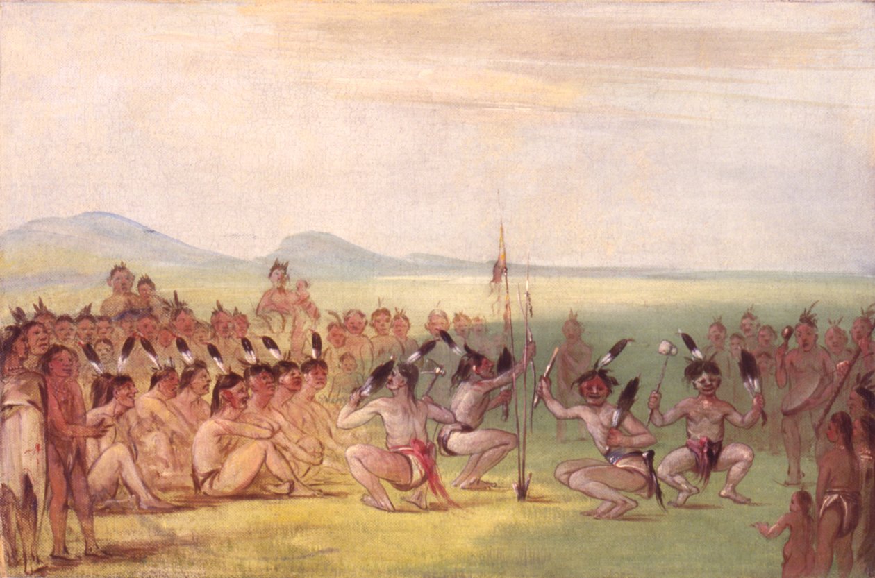 Eagle Dance, Choctaw, 1835-1837 by George Catlin