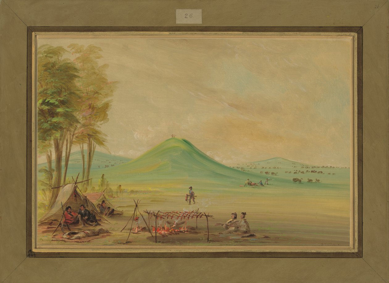 Expedition Encamped on a Texas Prairie, April 1686, 1847-48 by George Catlin