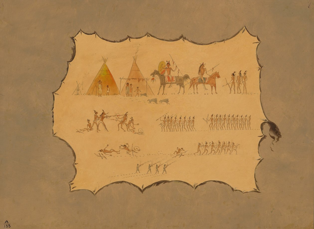 Facsimile of a Cheyenne Robe by George Catlin