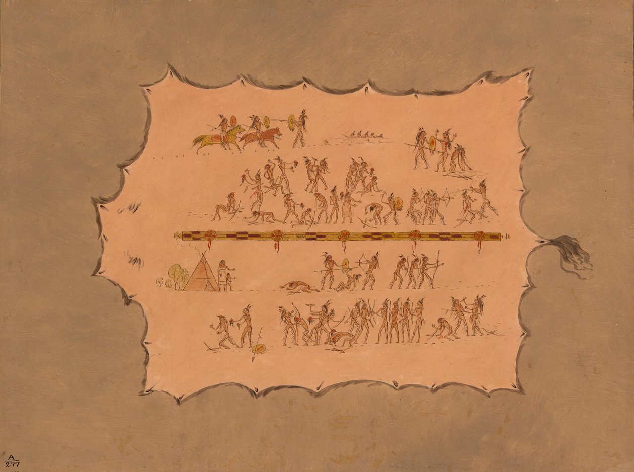 Facsimile of a Sioux Robe, 1861-1869 by George Catlin