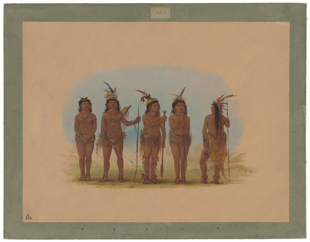 Five Caribbe Indians by George Catlin