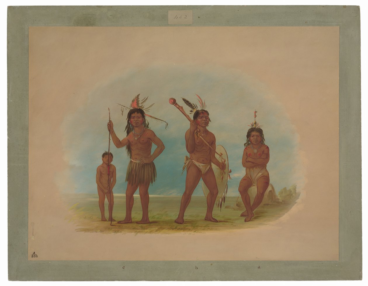 Four Arowak Indians by George Catlin