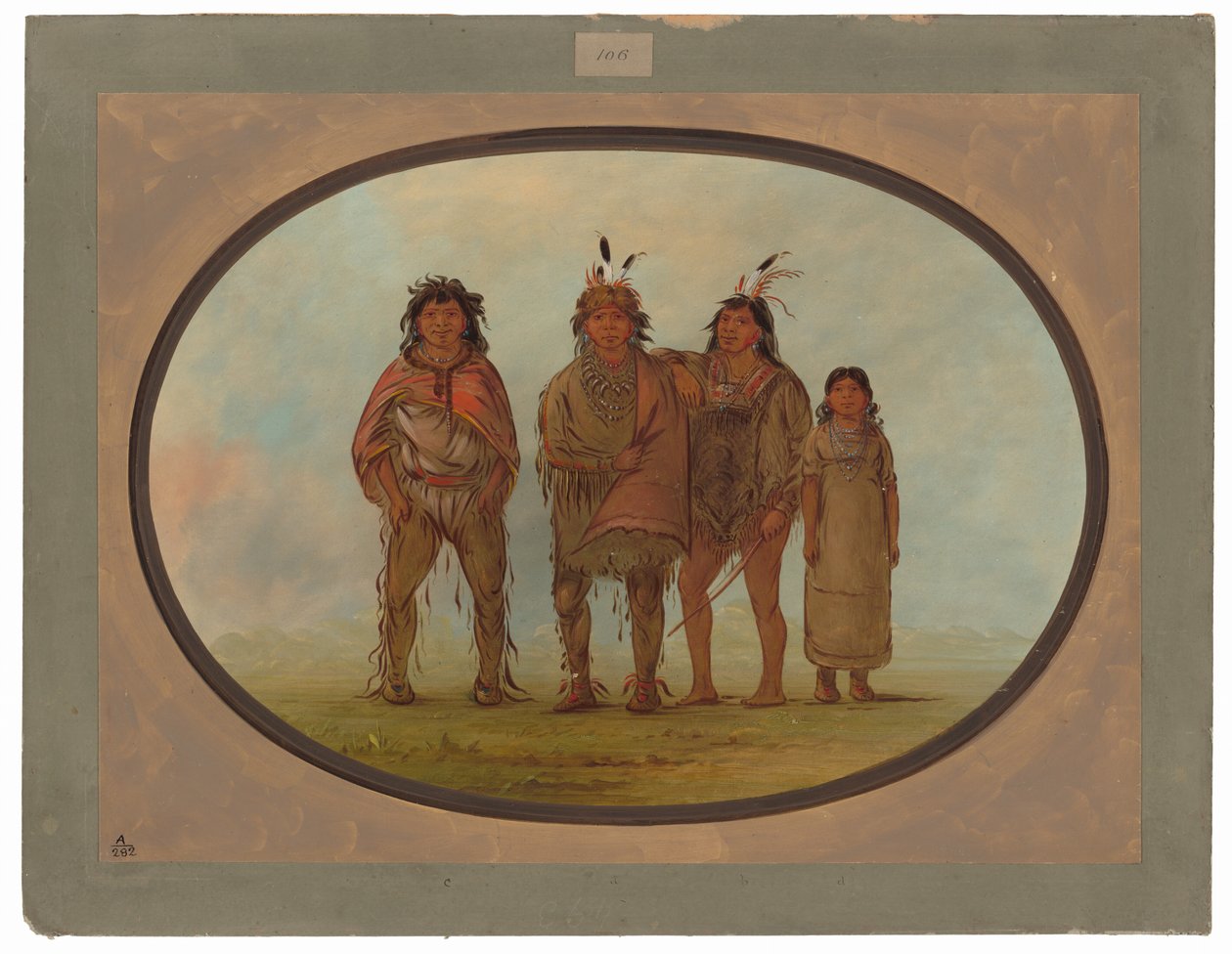 Four Dogrib Indians by George Catlin