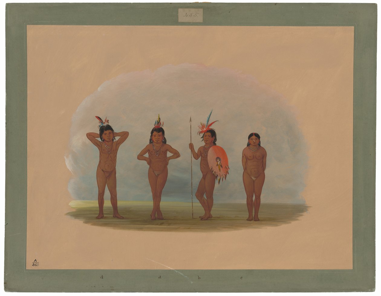Four Zurumati Children by George Catlin