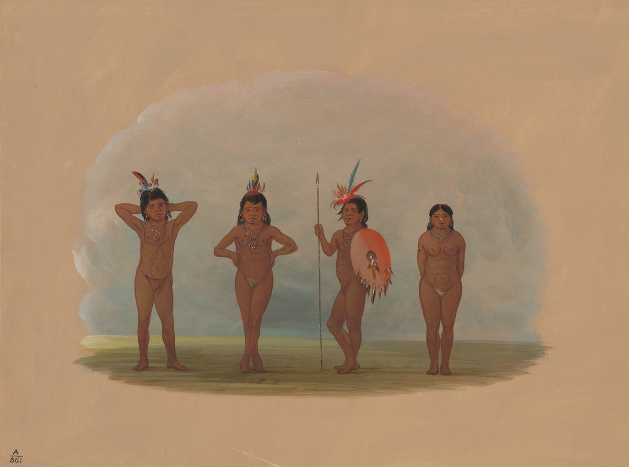 Four Zurumati Children, 1854-1869 by George Catlin