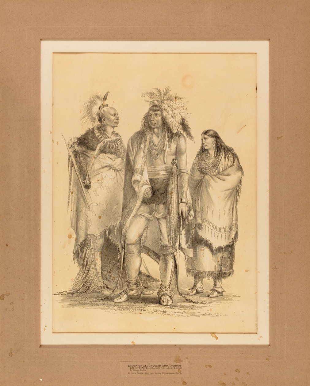 Group of Algonquian and Iroquoian Indian--no. 1 by George Catlin