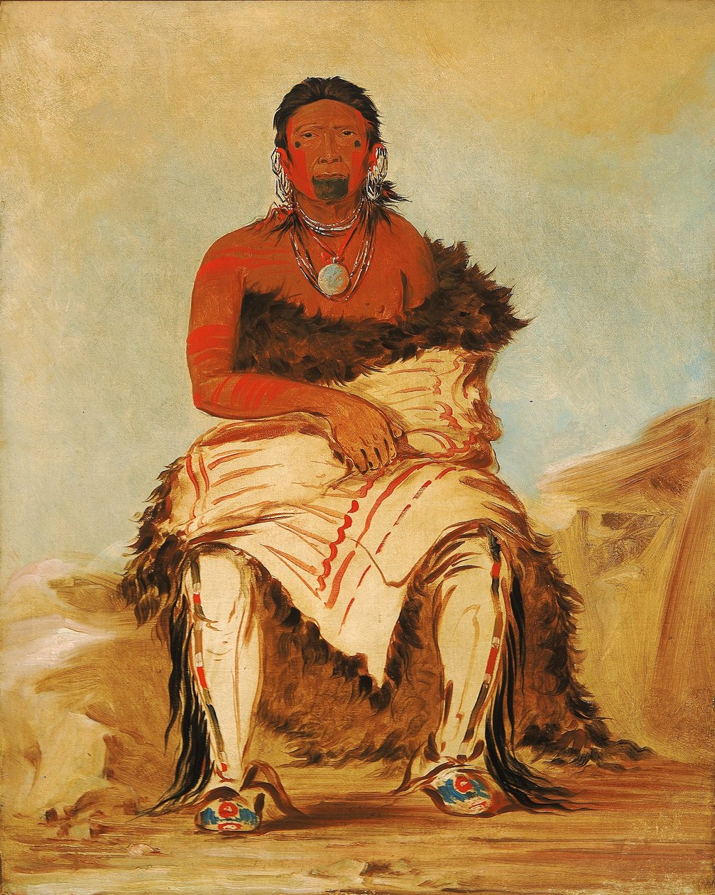 Lá-shah-le-stáw-hix, Man Chief, a Republican Pawnee by George Catlin