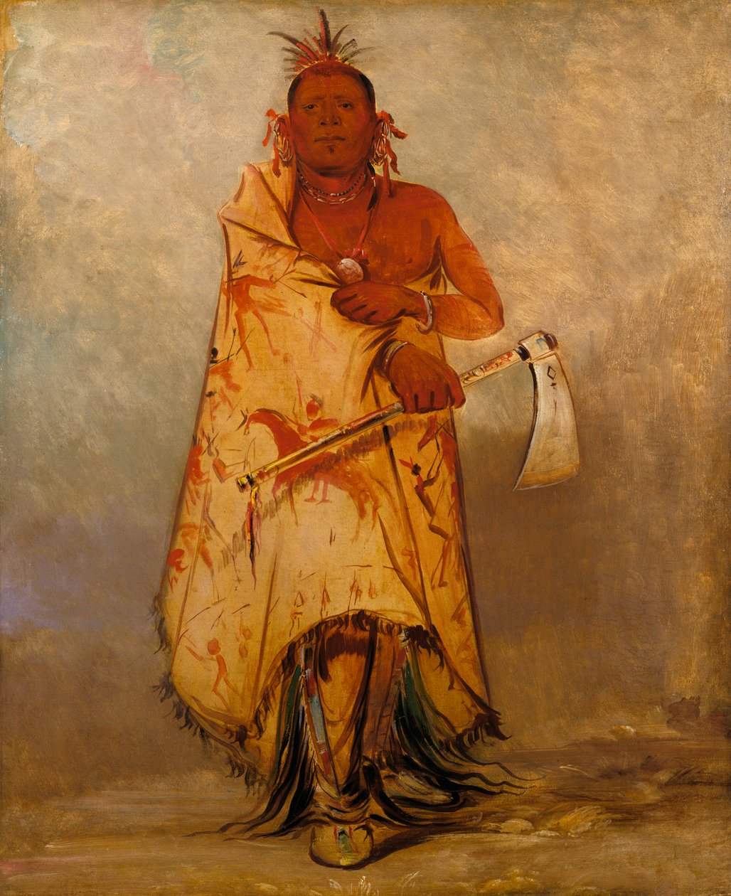 Le-sháw-loo-láh-le-hoo, Big Elk, Chief of the Skidi Wolf Pawnee, 1832 by George Catlin