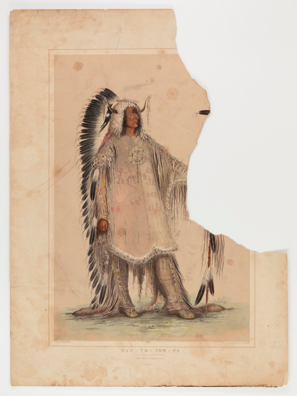 Mah-to-toh-pa, the Mandan Chief by George Catlin