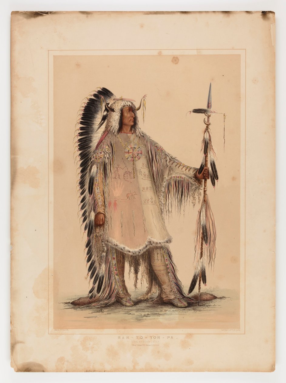 Mah-to-toh-pa, the Mandan Chief by George Catlin
