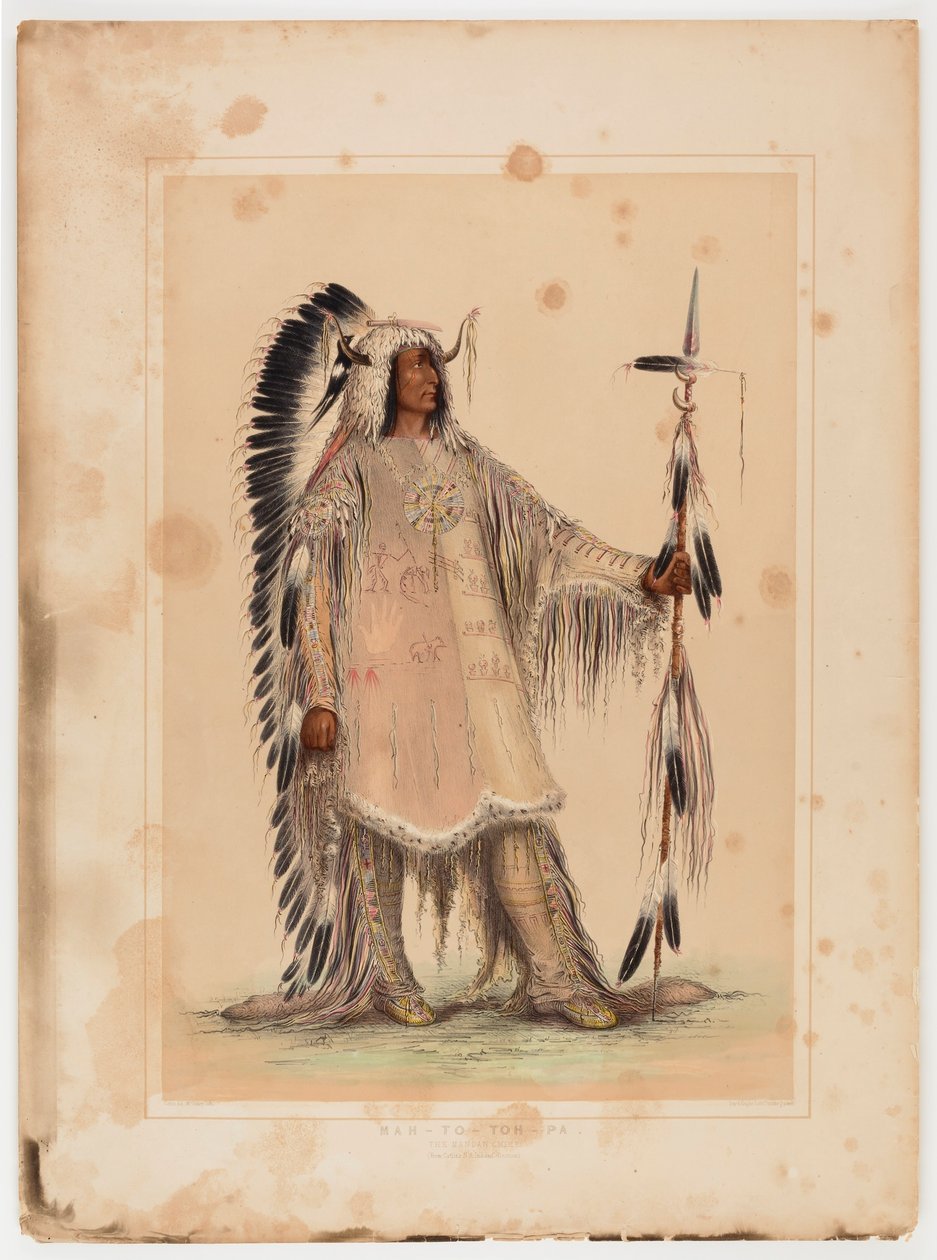 Mah-to-toh-pa, the Mandan Chief by George Catlin