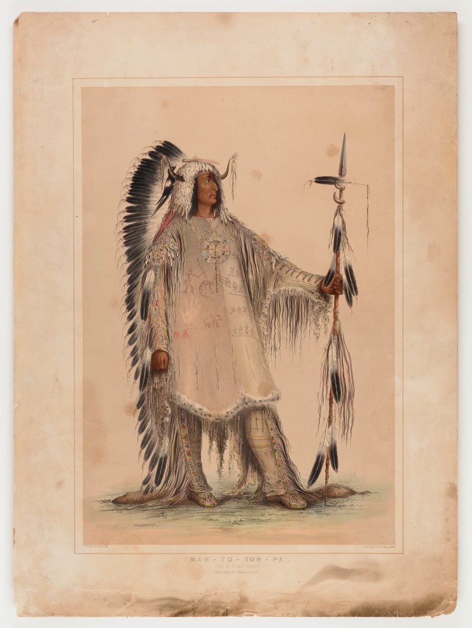 Mah-to-toh-pa, the Mandan Chief by George Catlin