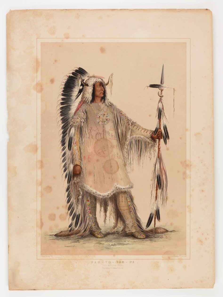 Mah-to-toh-pa, the Mandan Chief by George Catlin
