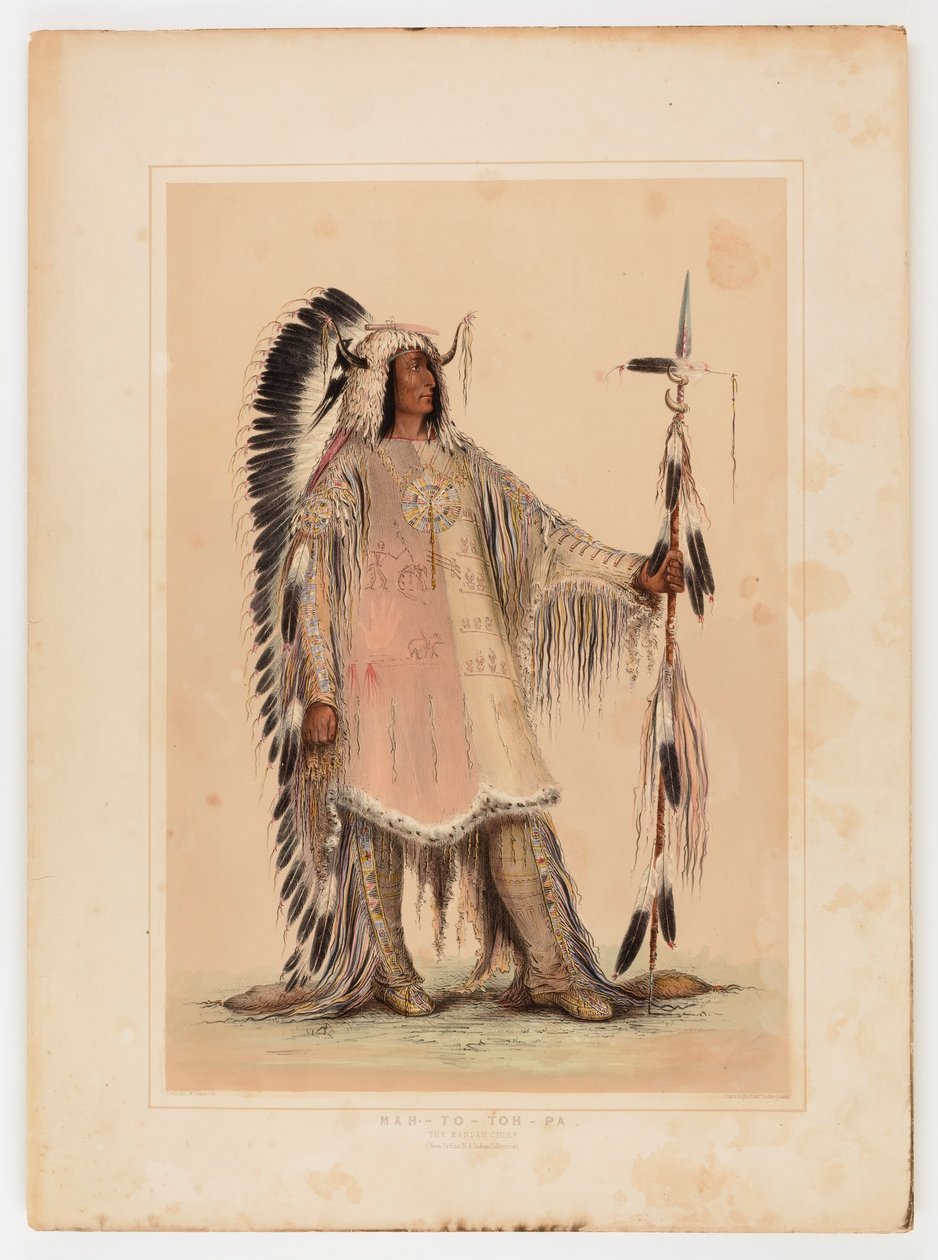 Mah-to-toh-pa, the Mandan Chief by George Catlin