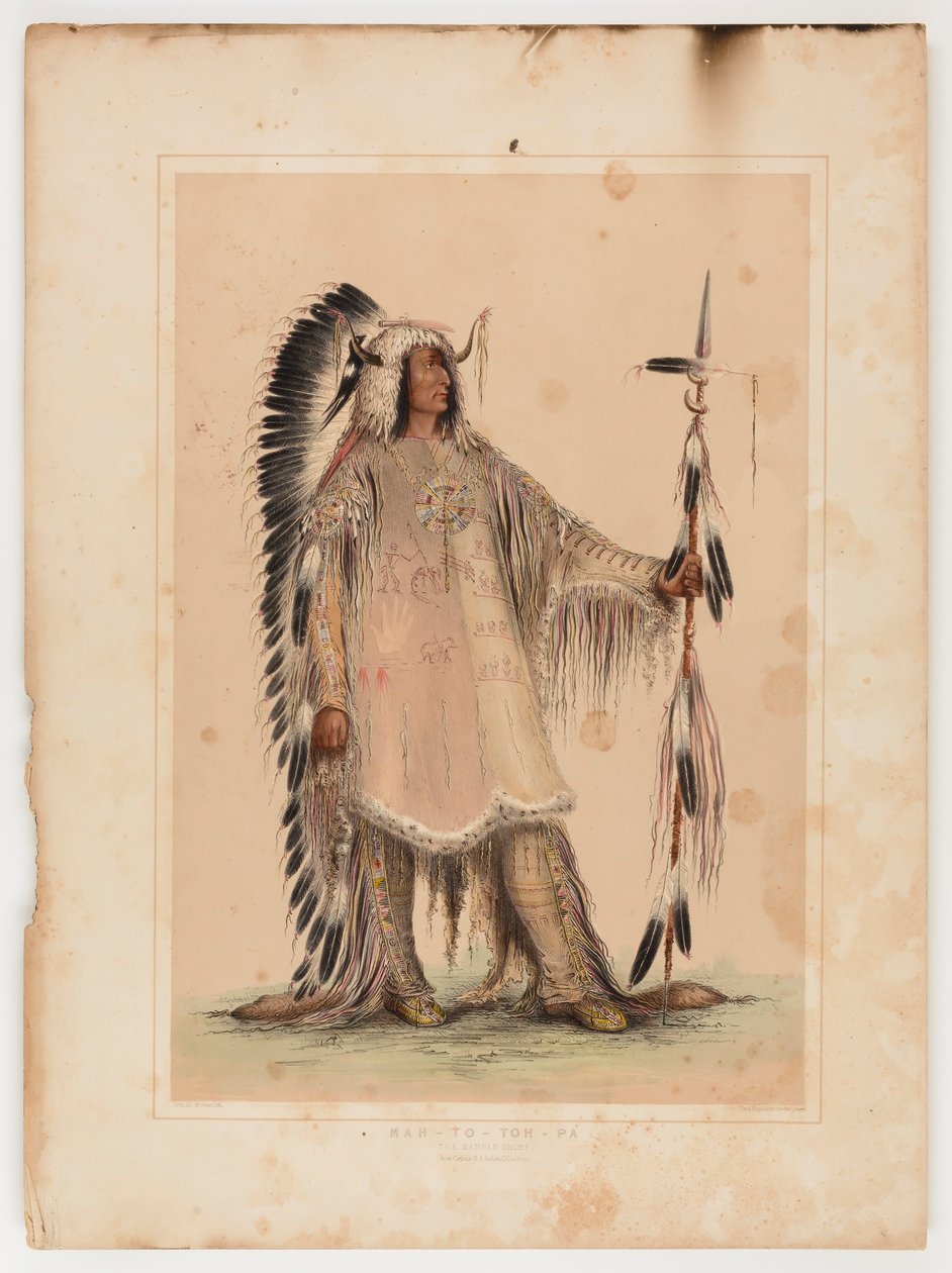 Mah-to-toh-pa, the Mandan Chief by George Catlin