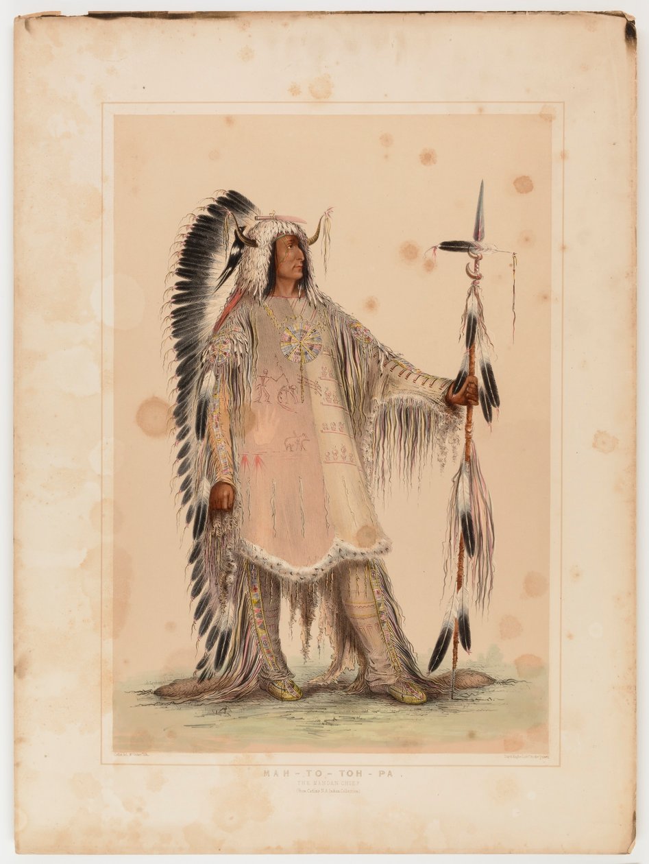 Mah-to-toh-pa, the Mandan Chief by George Catlin