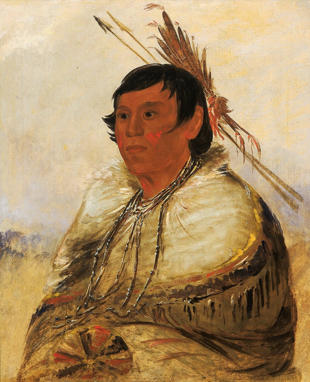Ni-a-cómo, Fix With the Foot, a Brave by George Catlin