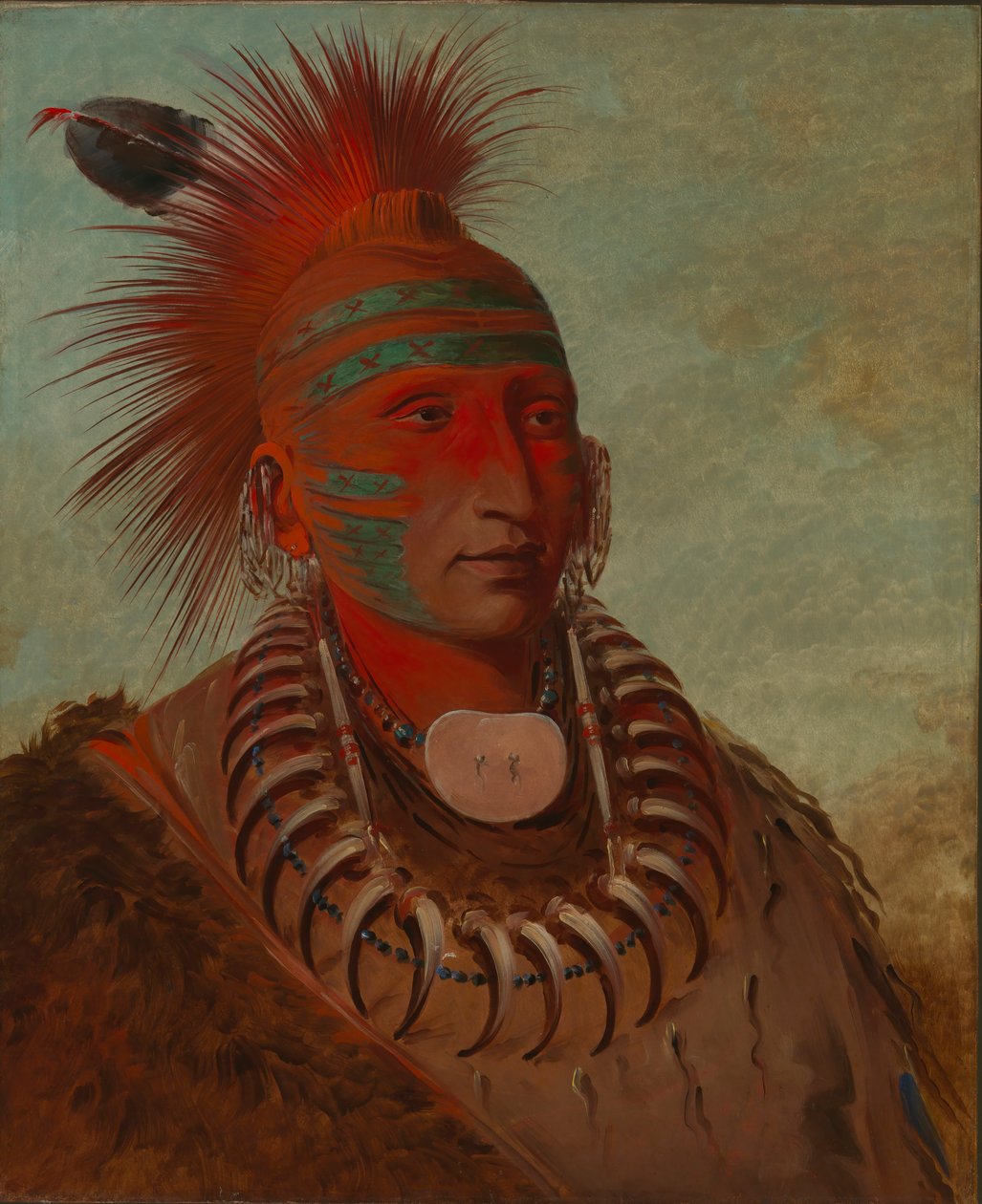 No-ho-mun-ya, One Who Gives No Attention by George Catlin
